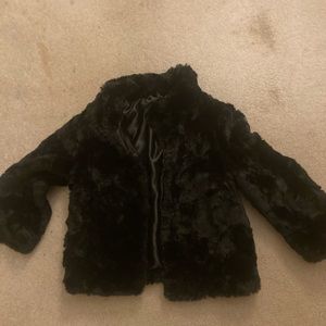 Black Faux Fur Jacket Girls